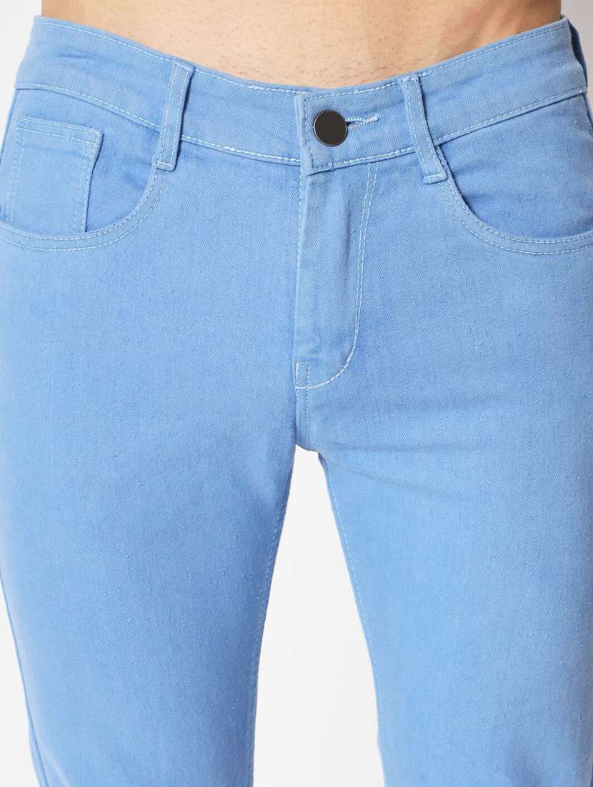 men solid mid rise cotton jeans - 20983219 -  Standard Image - 4