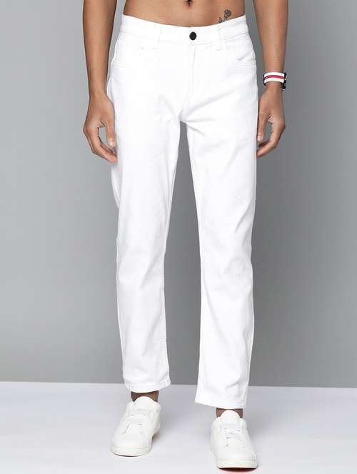 men solid mid rise cotton jeans - 20983225 -  Standard Image - 0