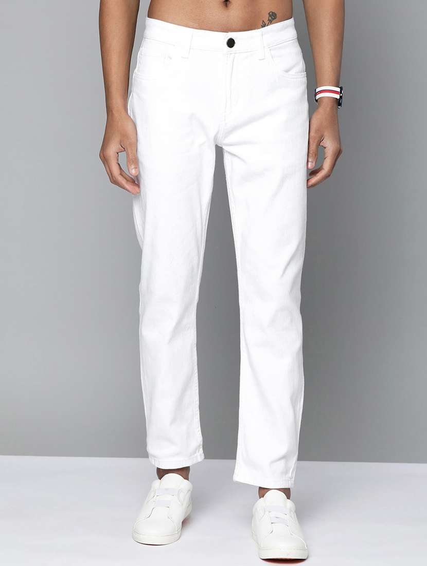 men solid mid rise cotton jeans - 20983225 -  Zoom Image - 0
