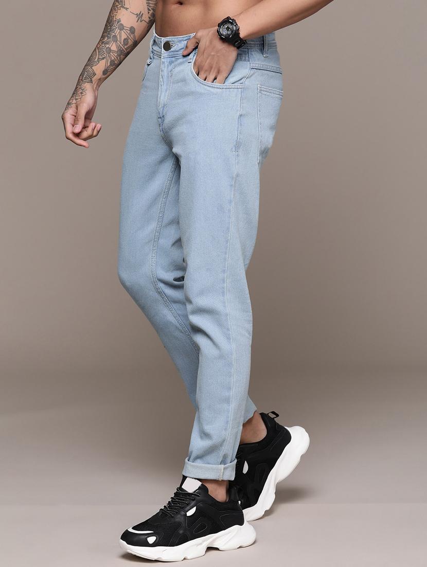men solid mid rise cotton jeans - 20983227 - Standard Image - 1