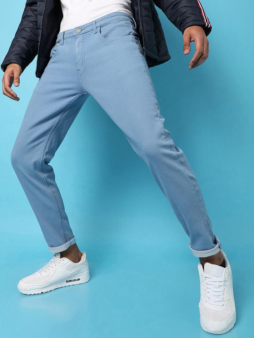 men solid mid rise cotton jeans - 20983231 - Standard Image - 1