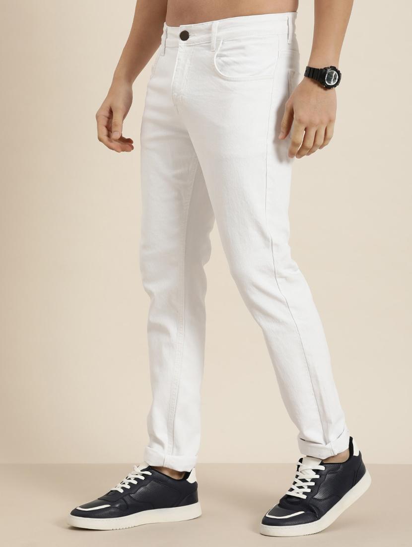 men solid mid rise cotton jeans - 20983237 - Standard Image - 1