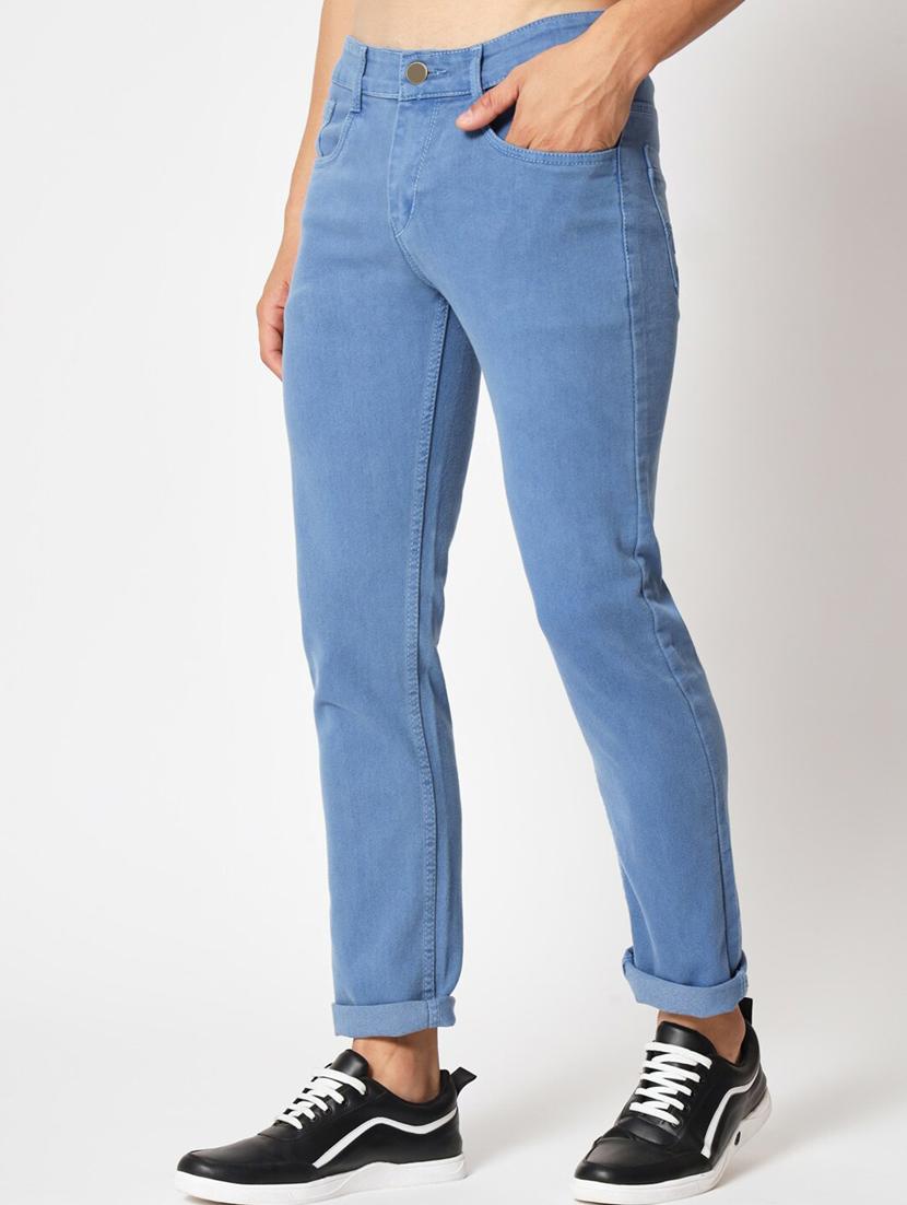 men solid mid rise cotton jeans - 20983243 - Standard Image - 1