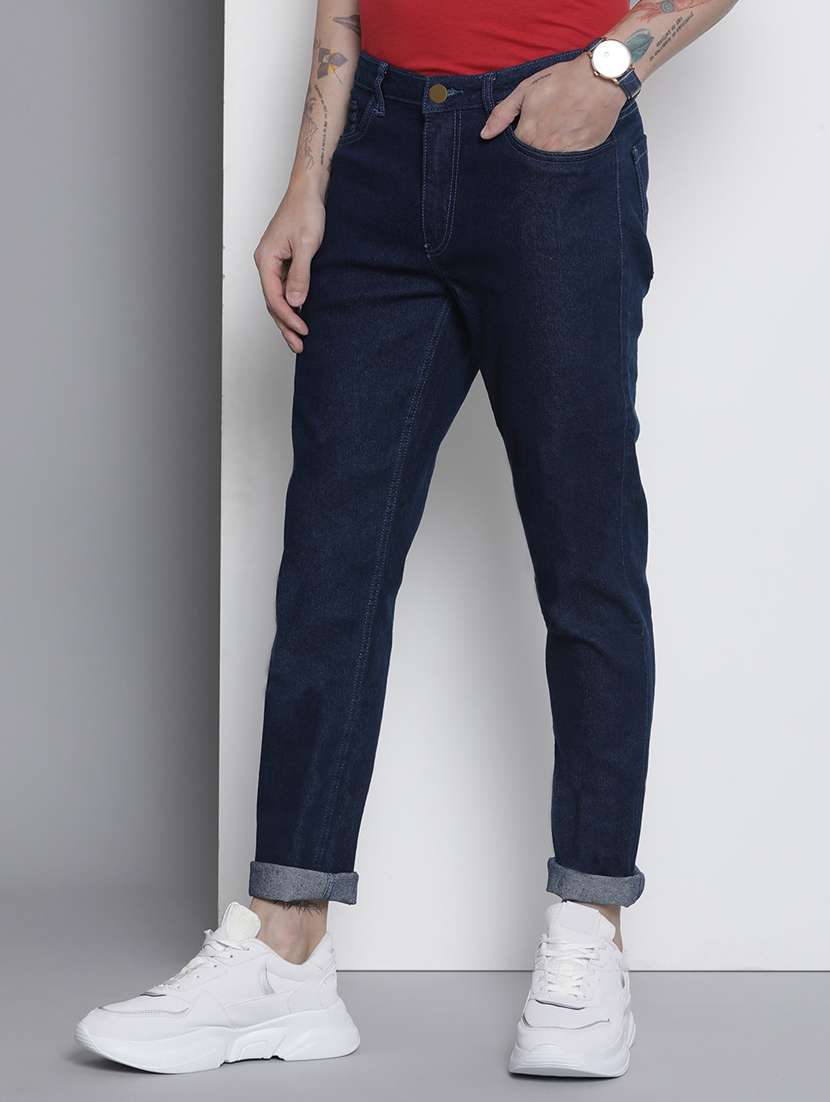 men solid mid rise cotton jeans - 20983248 -  Standard Image - 1