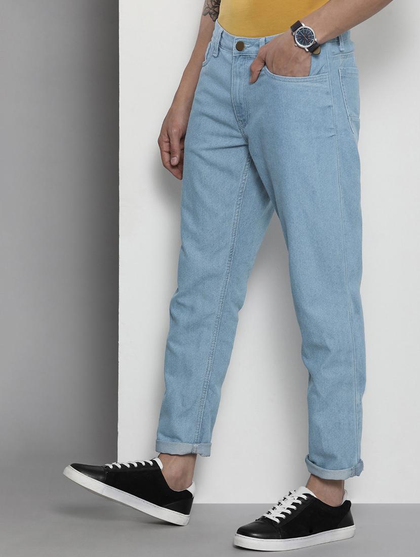 men solid mid rise cotton jeans - 20983251 - Standard Image - 1