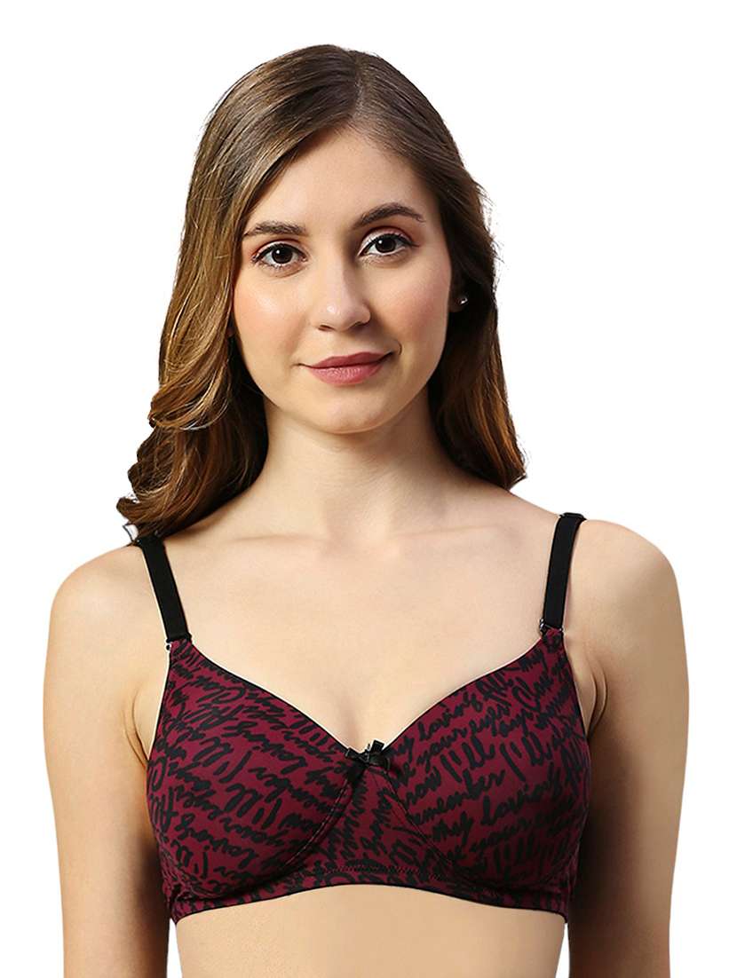 women non wired printed t-shirt bra