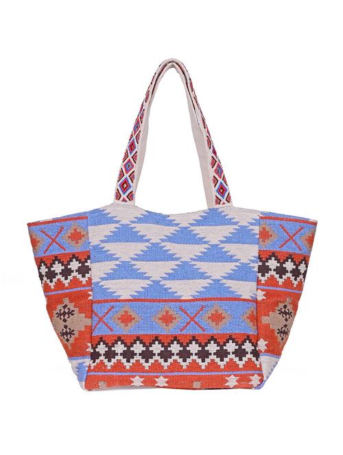 multi colored canvas messenger tote - 20983404 -  Standard Image - 0