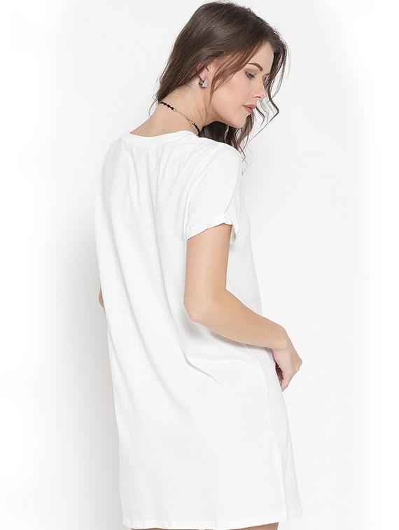 women's round neck front print t-shirt - 20983711 -  Standard Image - 1
