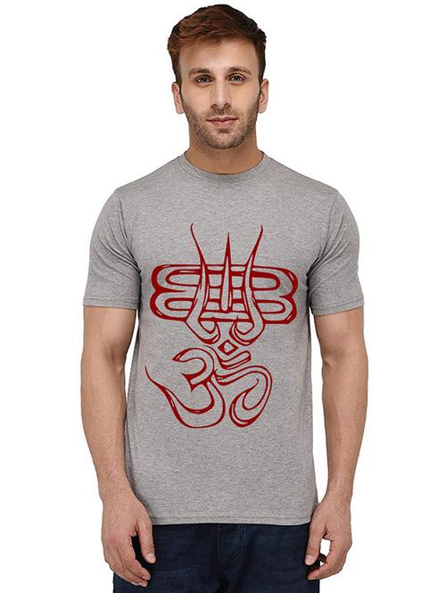 men's round neck front print t-shirt - 20988796 - Standard Image - 0