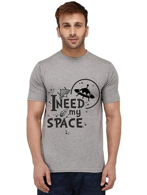 men round neck front printed t-shirt - 20989578 - Standard Image - 0