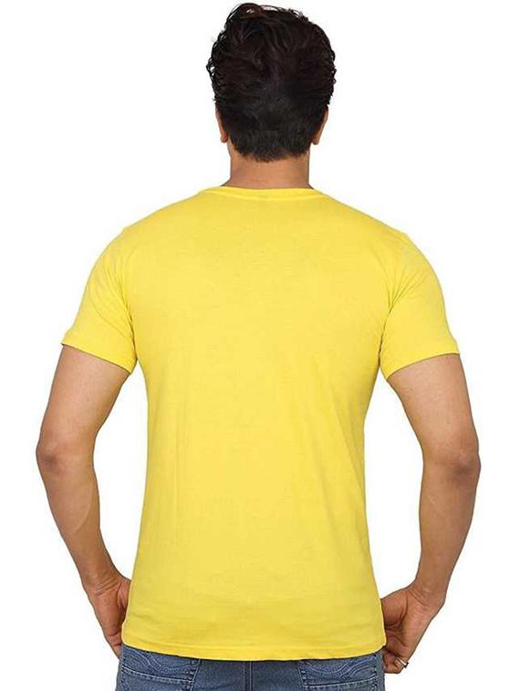 yellow front printed casual t-shirt - 20991169 - Standard Image - 1
