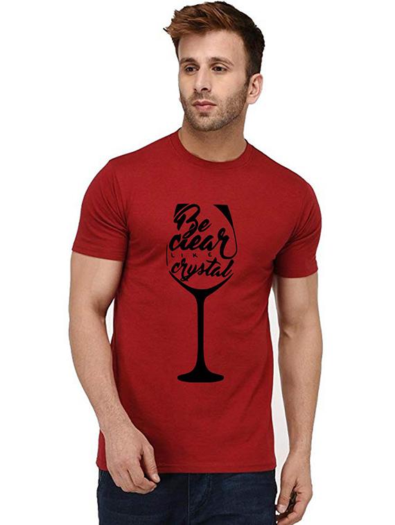 men's round neck front print t-shirt - 20991699 - Zoom Image - 0