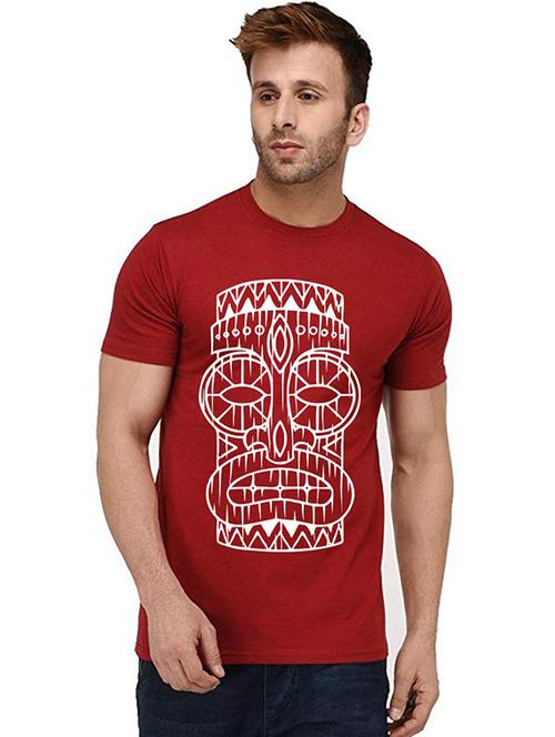 men's round neck front print t-shirt - 20992733 - Standard Image - 0