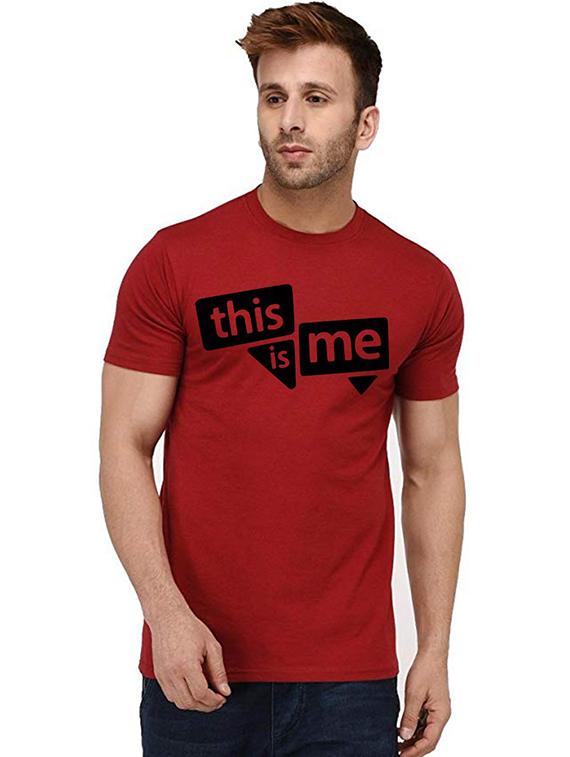 men round neck chest print t-shirts - 20992807 - Zoom Image - 0