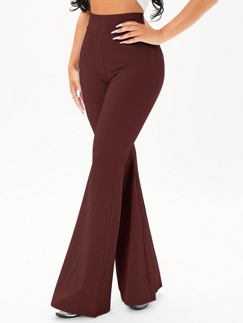 solid flat front bootcut trouser - 20993265 - Standard Image - 1