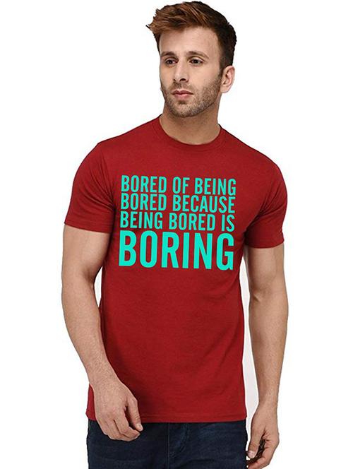 men round neck front print t-shirt - 20995358 - Standard Image - 0