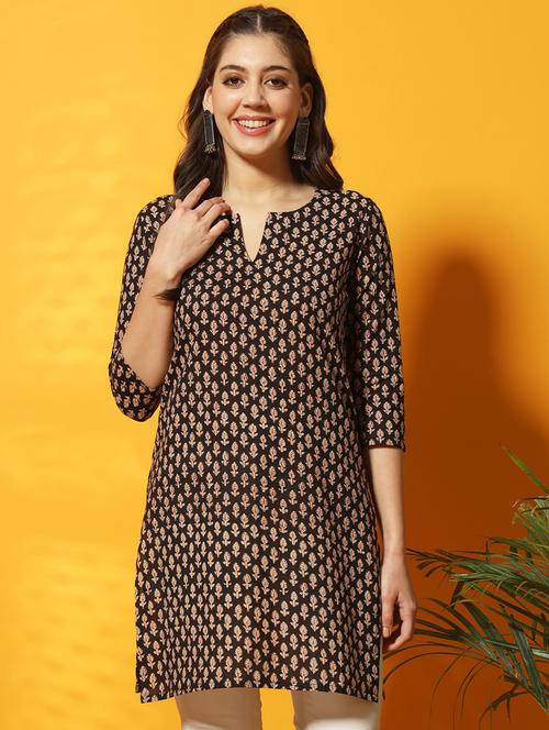 women black printed regular tunic - 20996203 -  Standard Image - 0