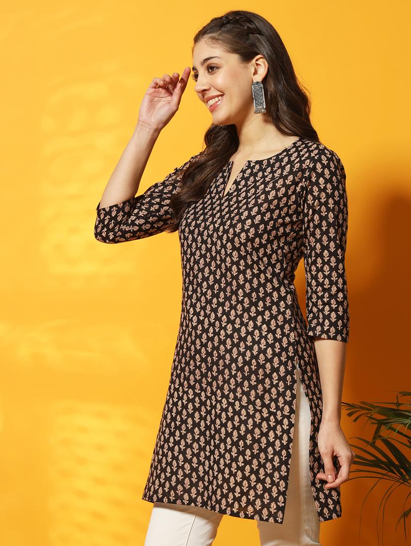 women black printed regular tunic - 20996203 -  Standard Image - 1