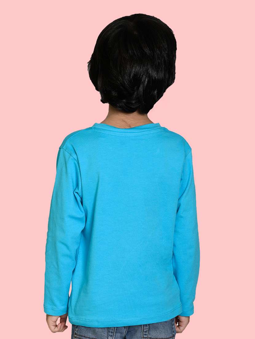 blue cotton blend tshirt - 20996849 -  Standard Image - 1