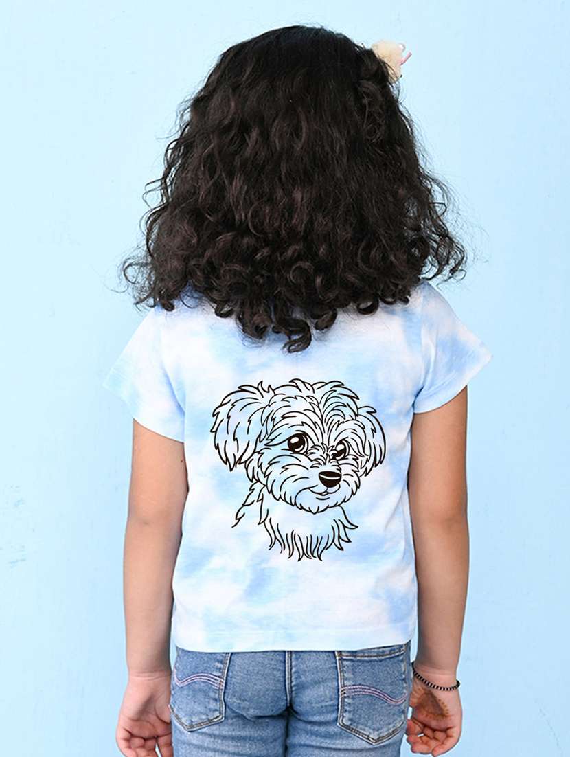 light blue cotton blend tee - 20997361 - Standard Image - 1