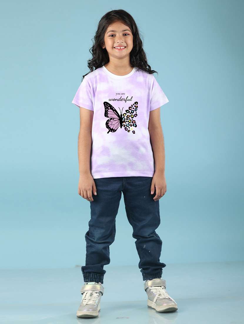 purple cotton blend tee - 20997399 - Standard Image - 1