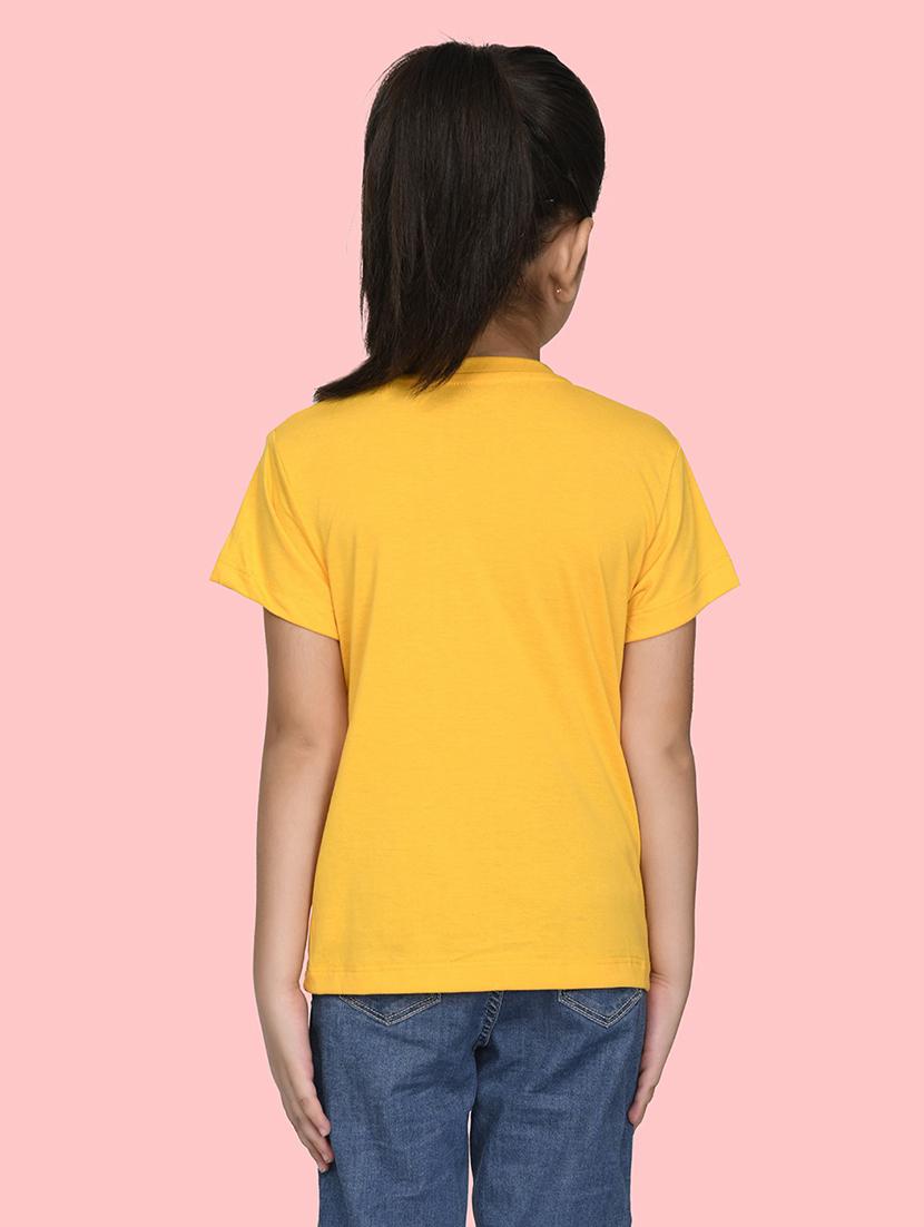yellow front printed casual top - 20997592 -  Standard Image - 1