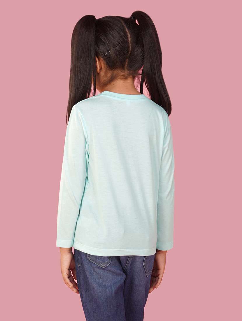 light blue cotton blend tee - 20997744 - Standard Image - 1