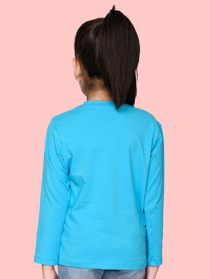 turquoise cotton blend tee - 20997844 - Standard Image - 1