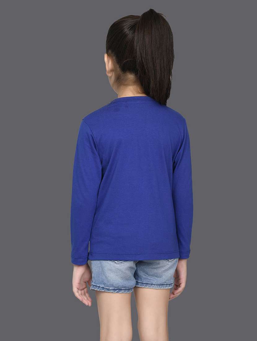blue cotton blend tee - 20997957 - Standard Image - 1
