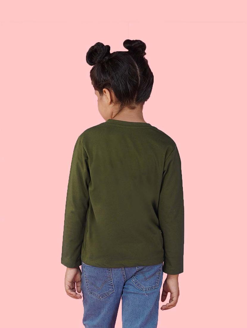 green cotton blend tee - 20997966 - Standard Image - 1
