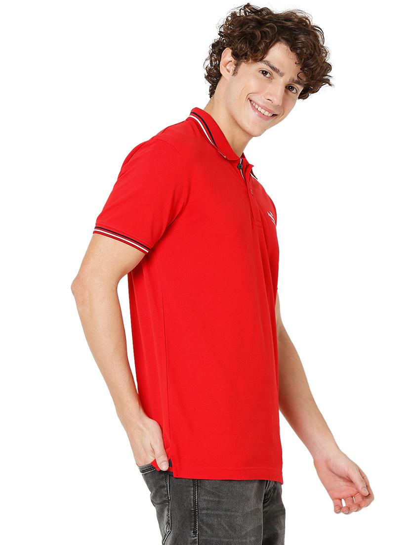 red cotton plain tshirt - 20998392 - Standard Image - 1