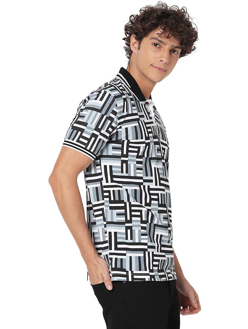 grey cotton all over print tshirt - 20998408 - Standard Image - 1