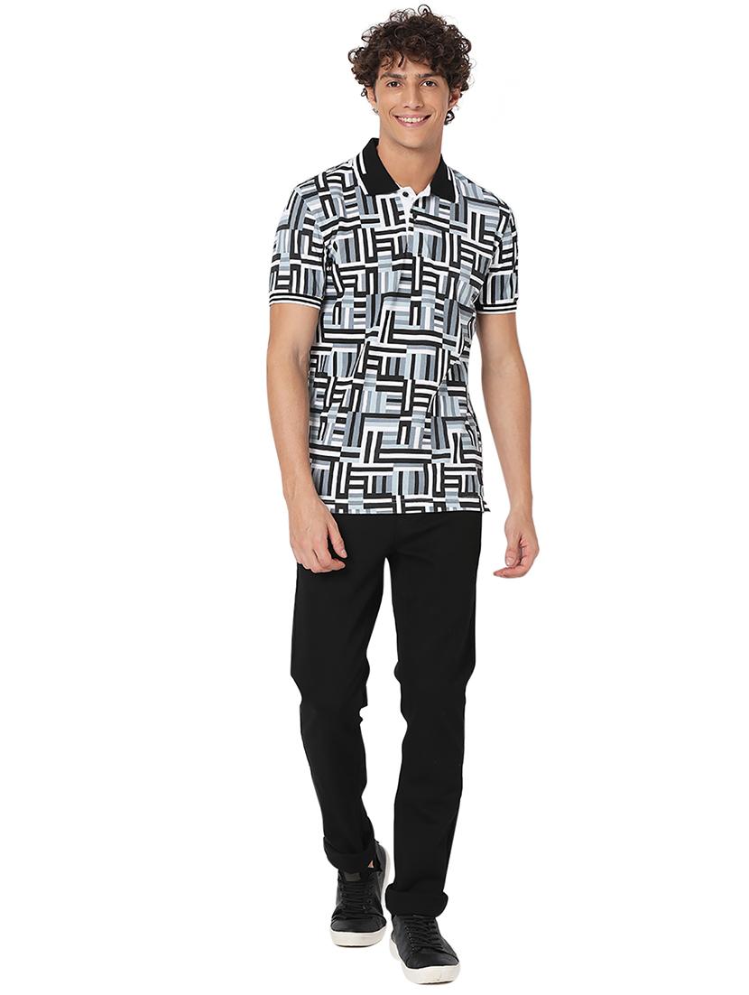 grey cotton all over print tshirt - 20998408 - Standard Image - 4