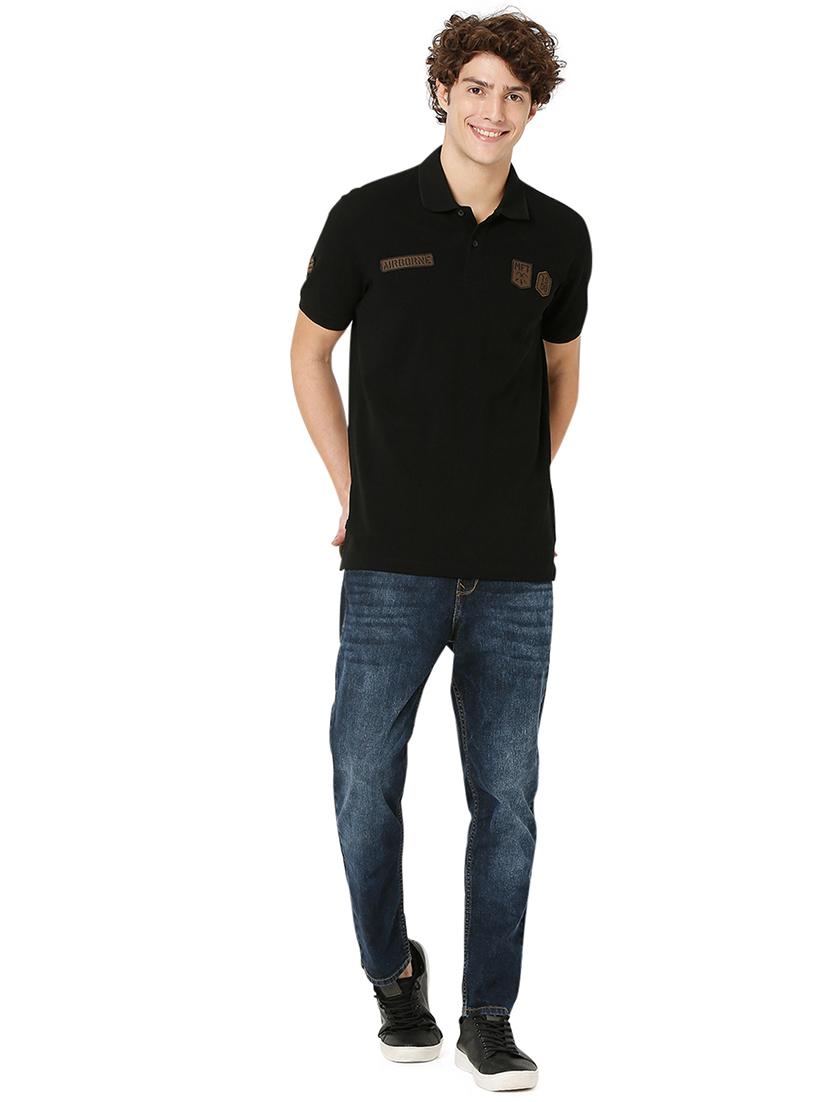 black cotton plain tshirt - 20998434 - Standard Image - 4