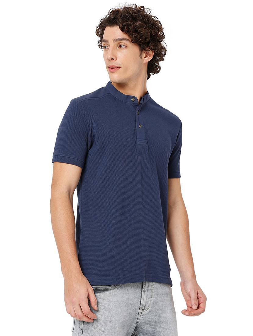 men mandarin neck plain t-shirt - 20998444 -  Standard Image - 1