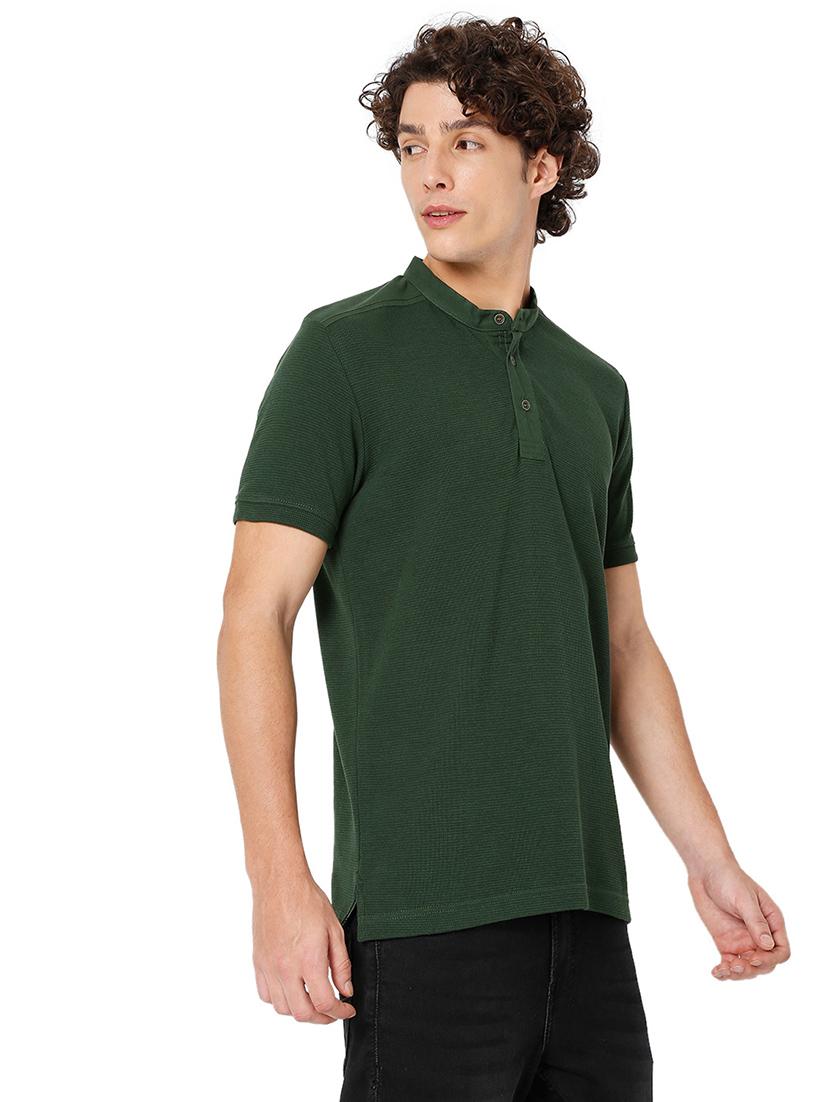 olive cotton plain tshirt - 20998445 - Standard Image - 1