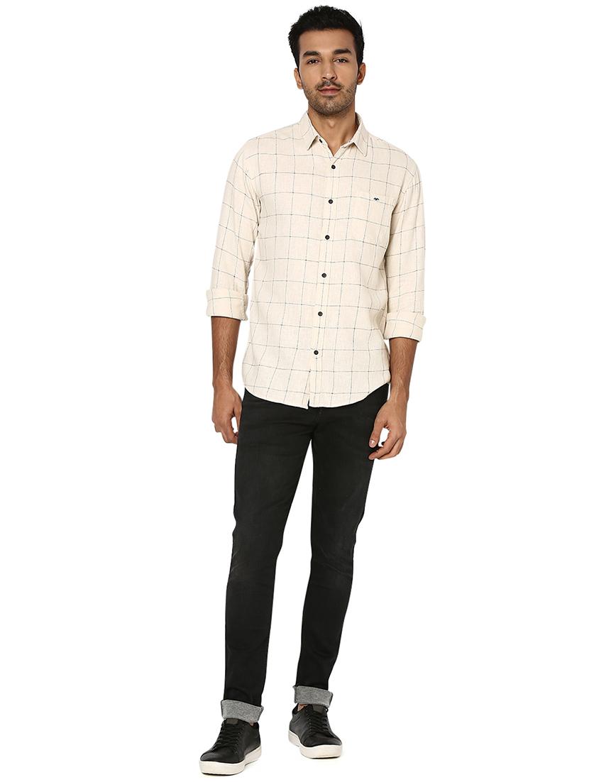 off white cotton casual shirt - 20998502 - Standard Image - 4