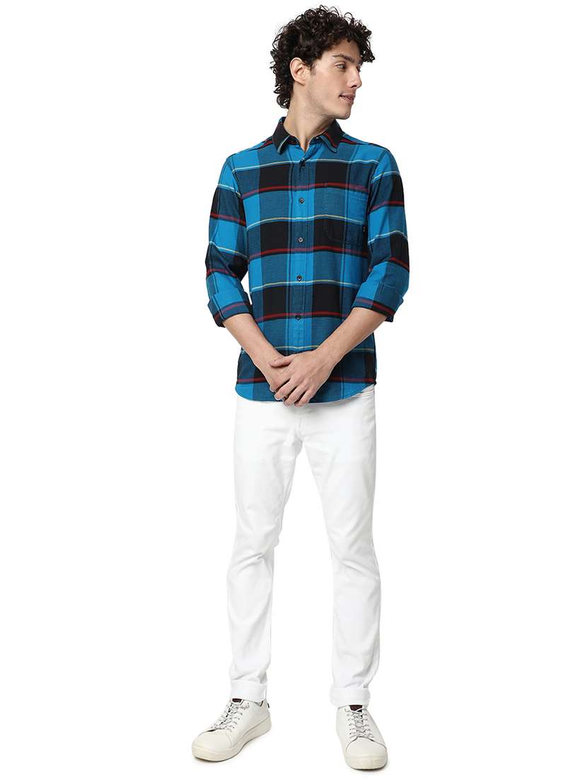 black cotton casual shirt - 20998505 - Standard Image - 4