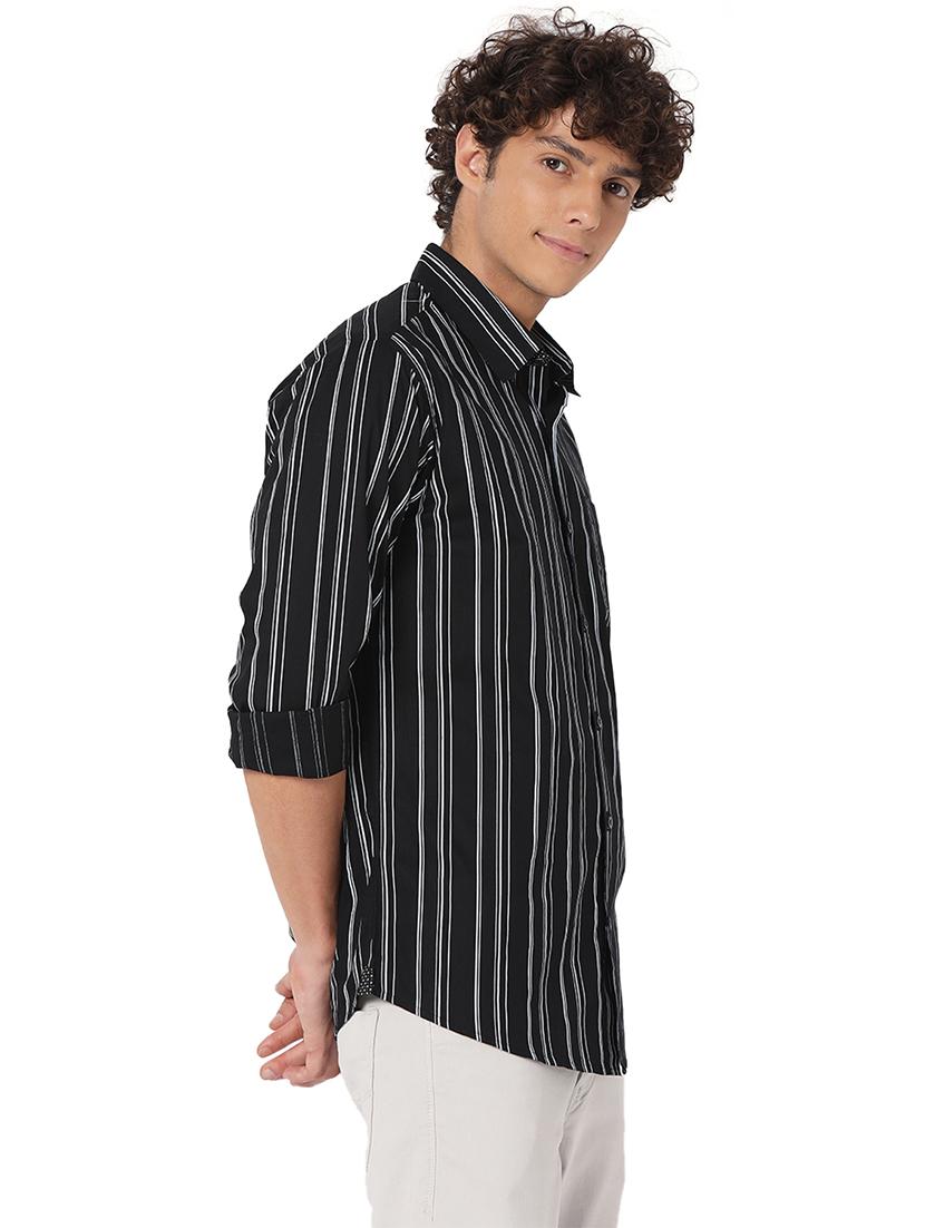 black cotton casual shirt - 20998534 - Standard Image - 1