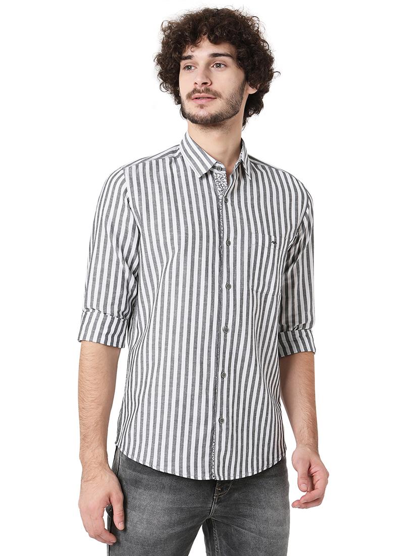 charcoal cotton casual shirt - 20998542 - Standard Image - 1