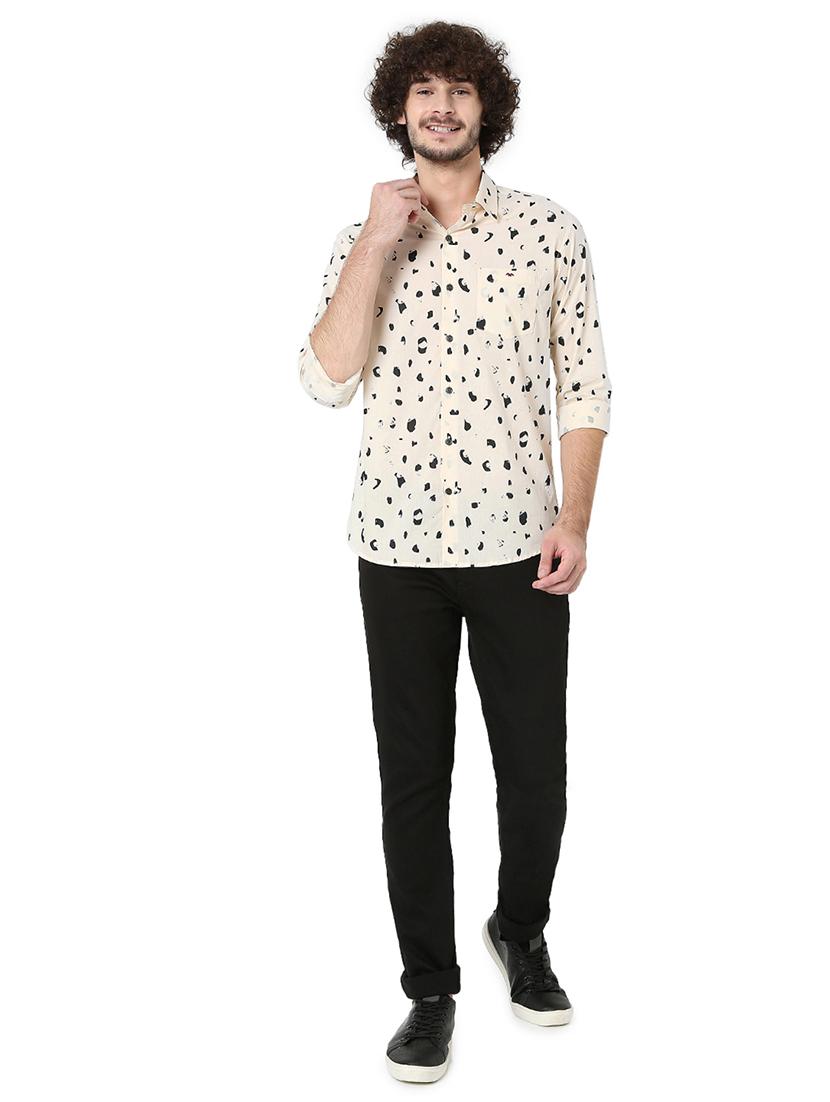 off white cotton casual shirt - 20998568 - Standard Image - 4