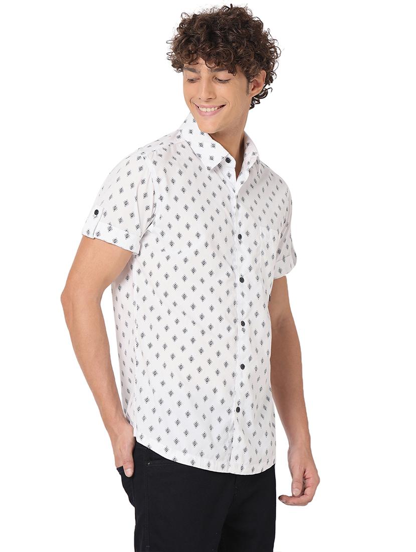 white cotton casual shirt - 20998569 -  Standard Image - 1