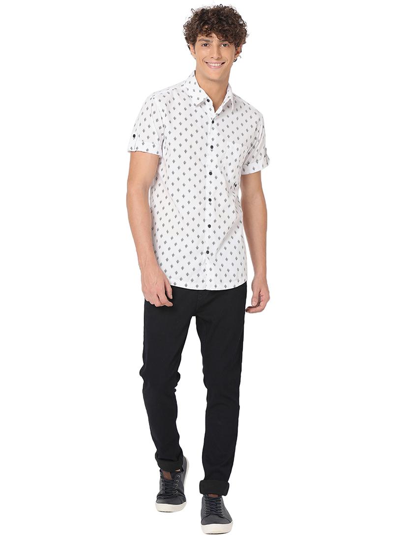 white cotton casual shirt - 20998569 - Standard Image - 4