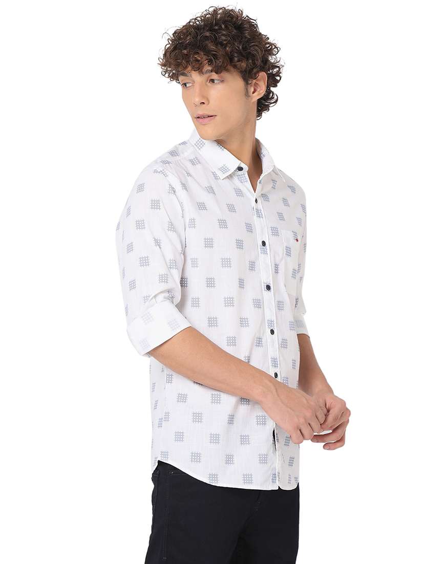 white cotton casual shirt - 20998575 - Standard Image - 1
