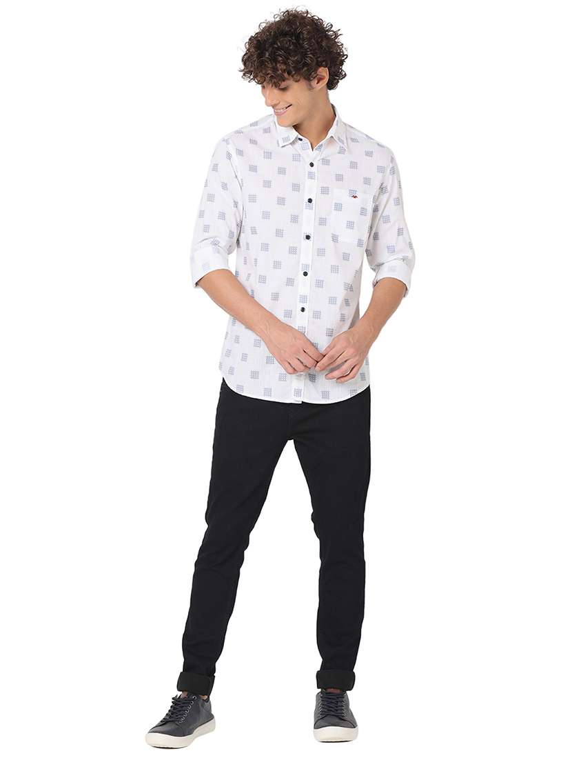 white cotton casual shirt - 20998575 - Standard Image - 4