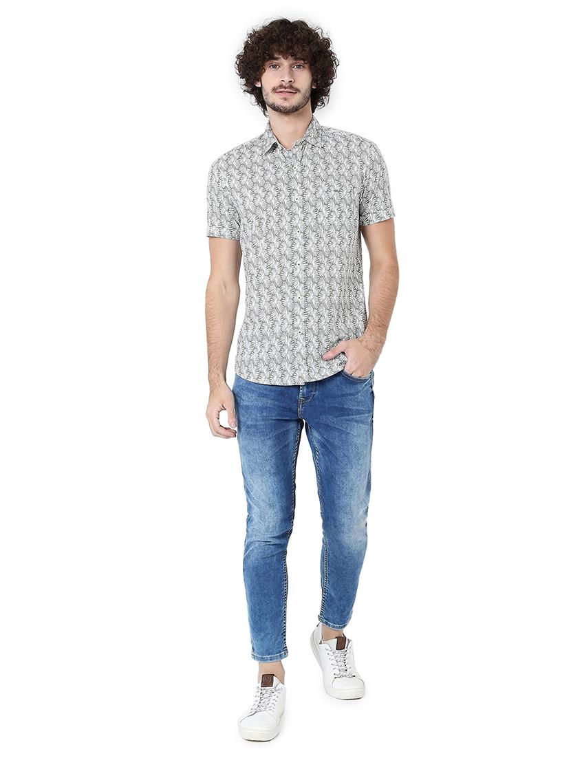 olive cotton casual shirt - 20998580 - Standard Image - 4