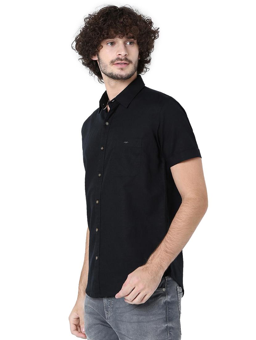 men collared short sleeve casual shirt - 20998670 - Standard Image - 1