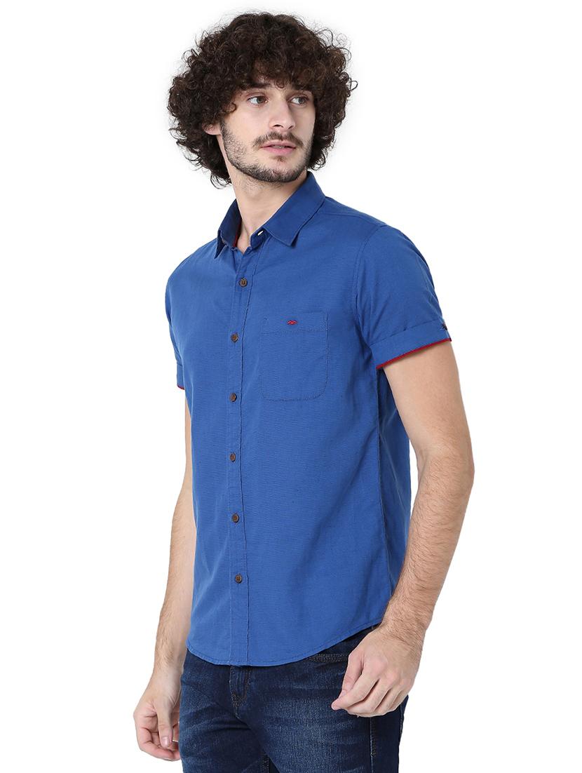 blue cotton casual shirt - 20998679 -  Standard Image - 1