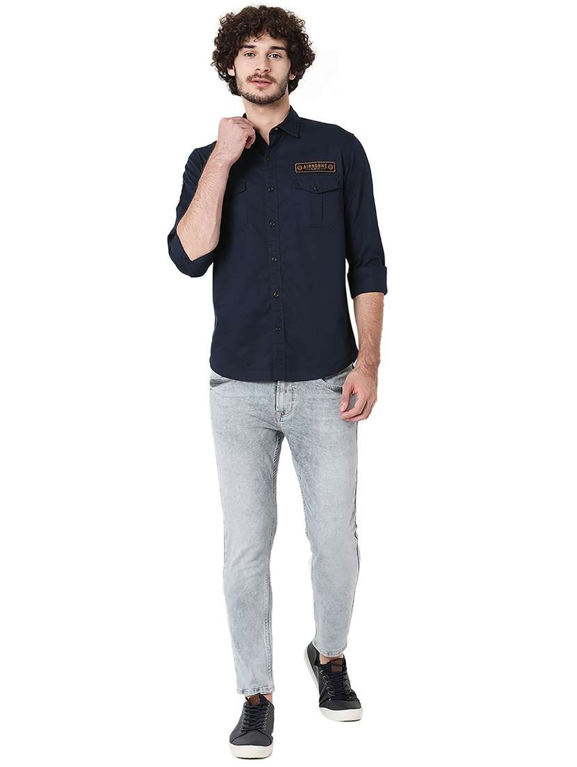 men collared long sleeve casual shirt - 20998699 - Standard Image - 4