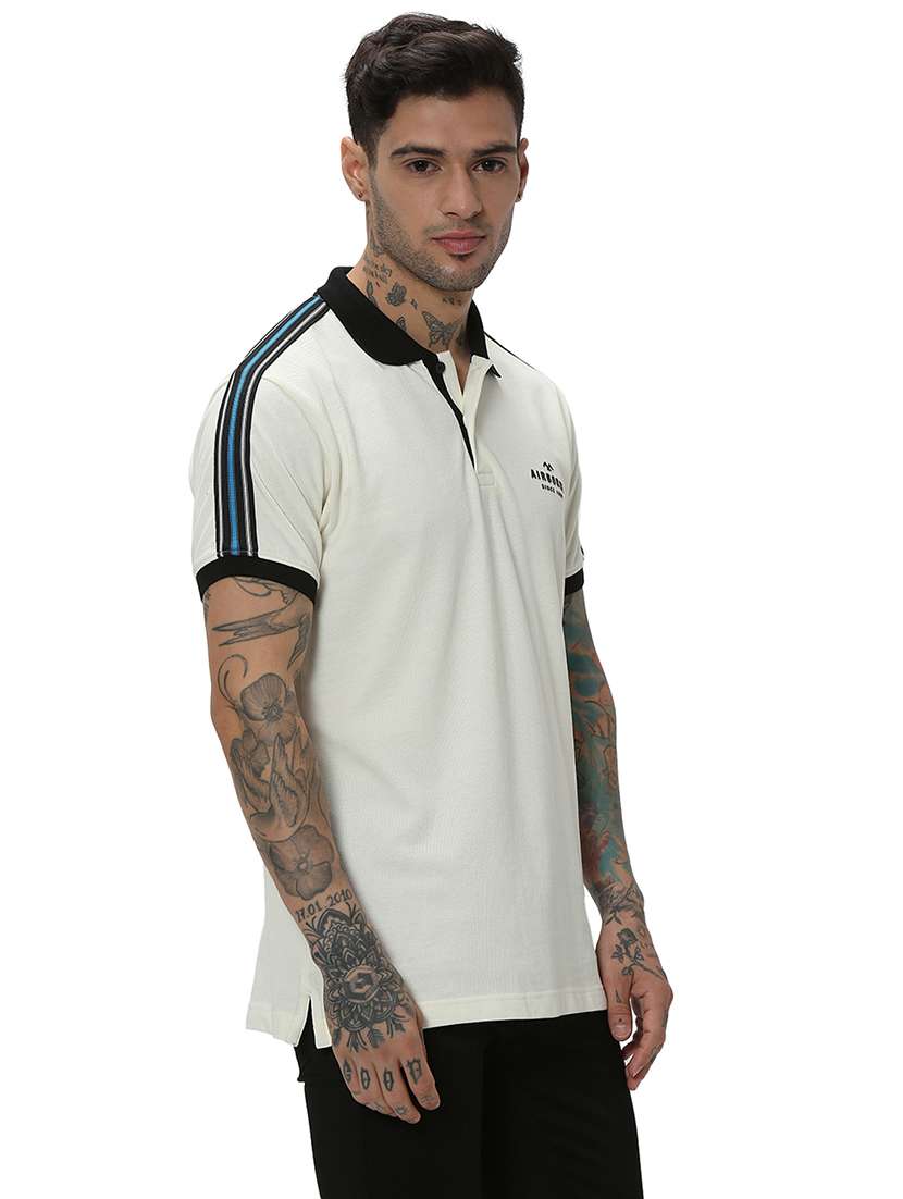 white cotton striped t-shirt - 20998720 -  Standard Image - 1